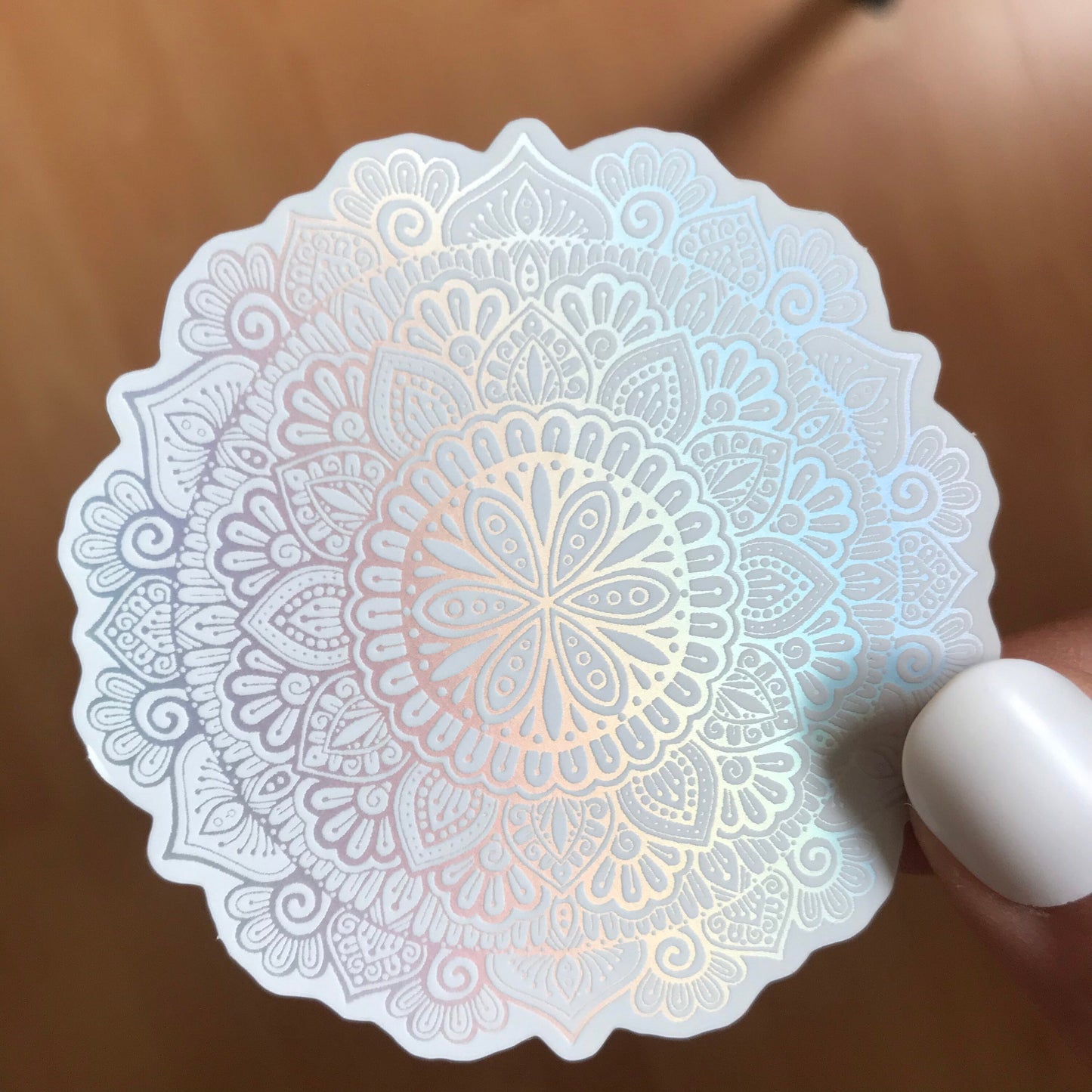 Matte holographic mandala sticker