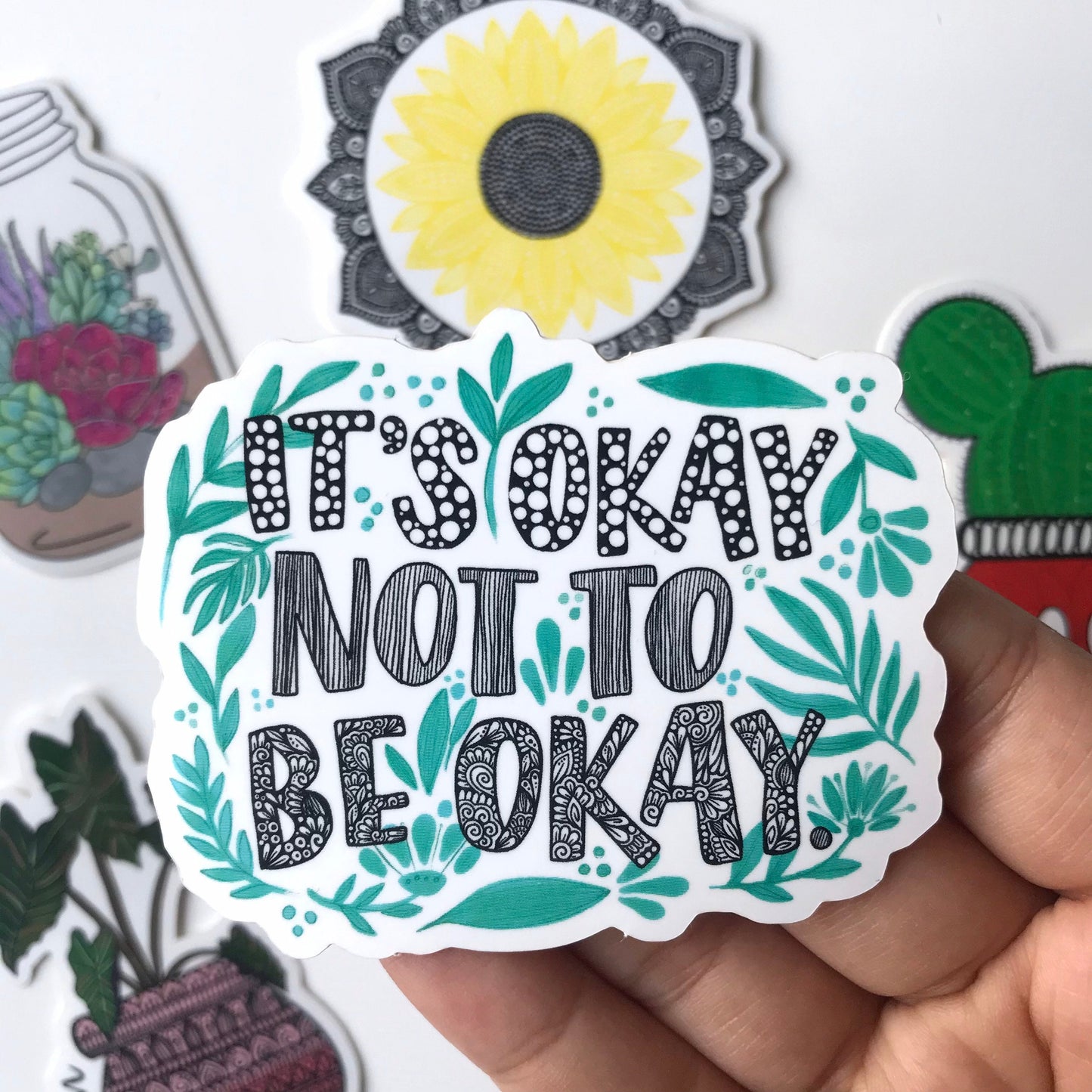 6 Plant stickers pack