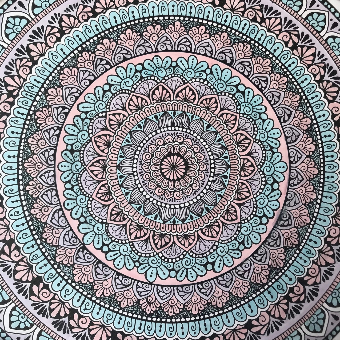 Patel mandala drawing - original artwork - hand illustration- wall decor- room decor
