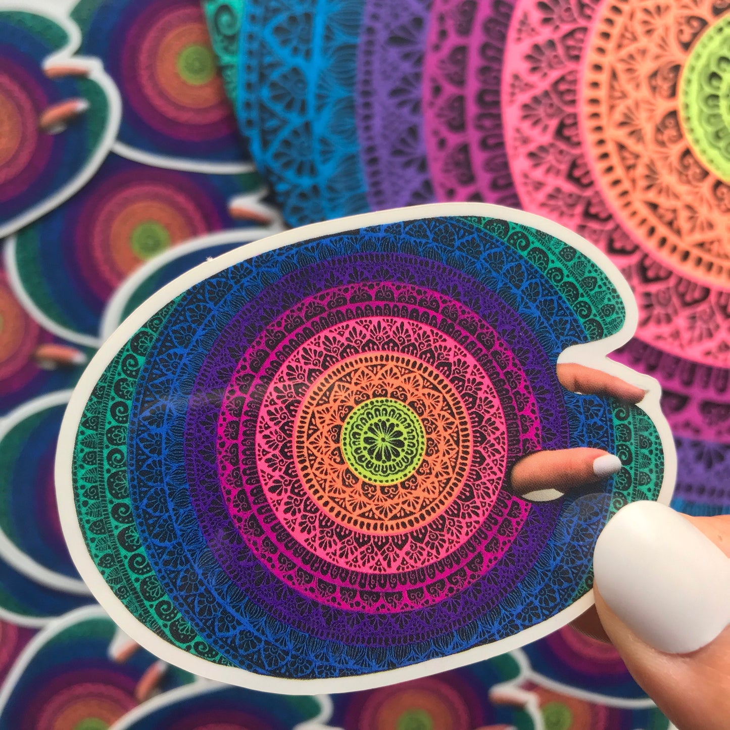 Mandala palette vinyl stickers
