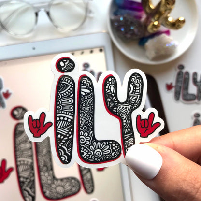 I love you zentangle stickers