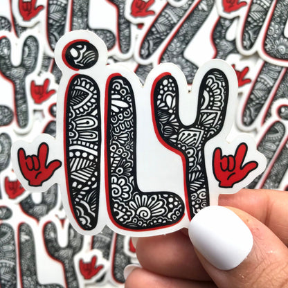 I love you zentangle stickers