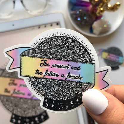 Female power mandala sticker