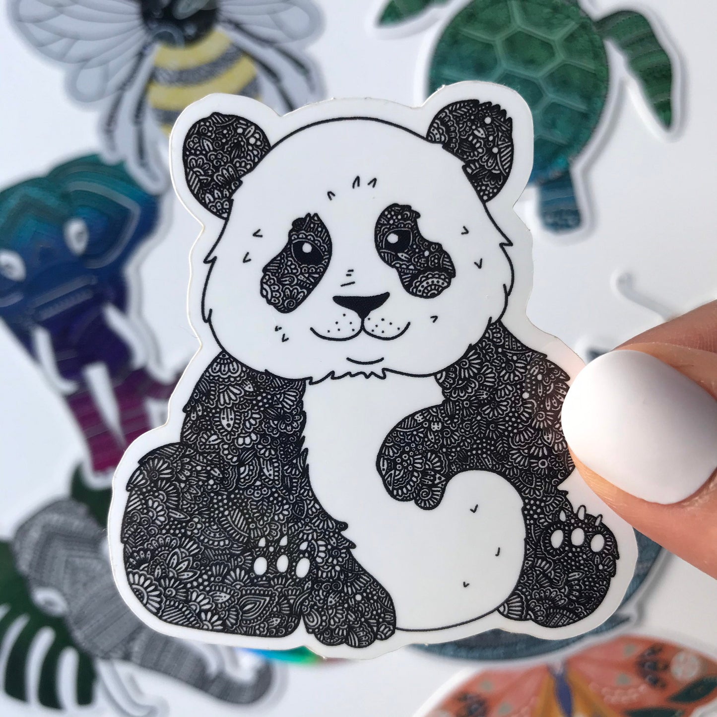9 zentangle  Animal stickers pack