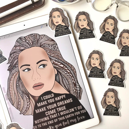 Zentangle Adele matte stickers