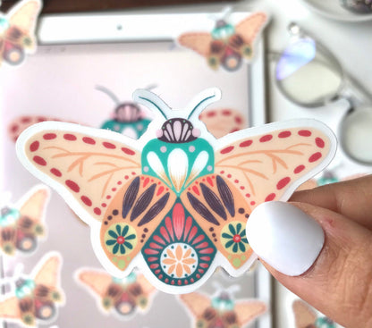 Cute folk bug stickers