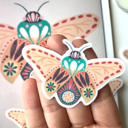 Cute folk bug stickers
