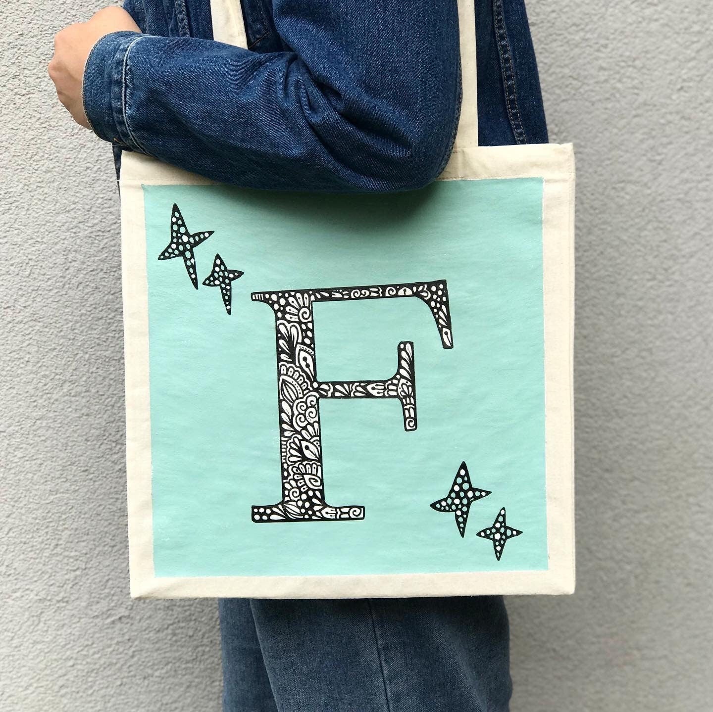 Custom tote bag - hand drawing tote bag - tote bag - custom order - custom gift