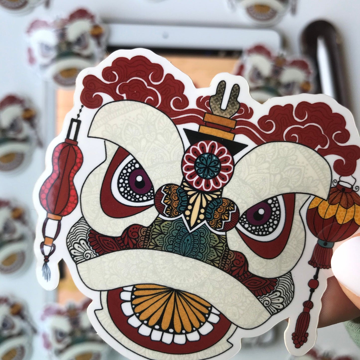 Dragon zentangle stickers