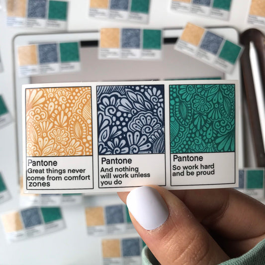 Pantone zentangle sticker