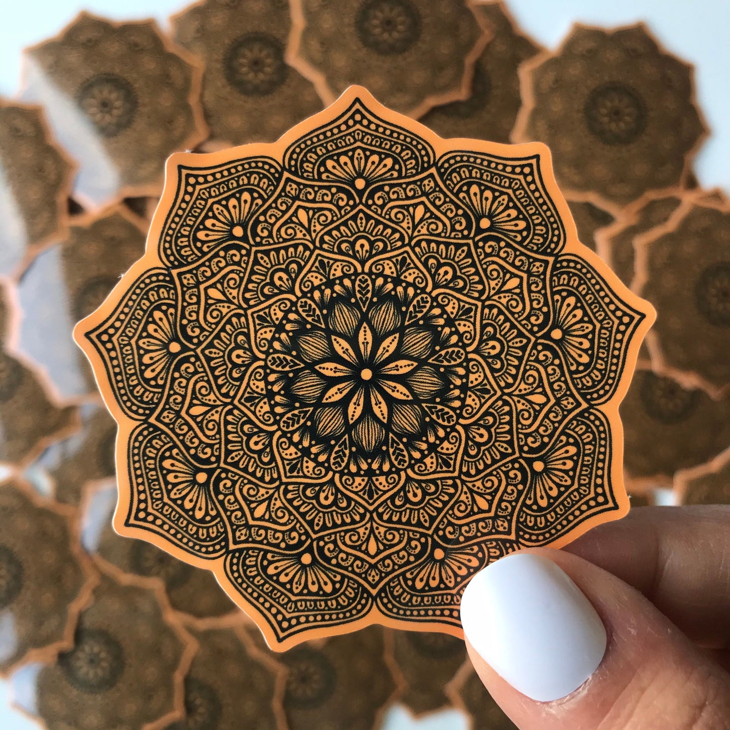 Rainbow mandalas sticker pack of 6