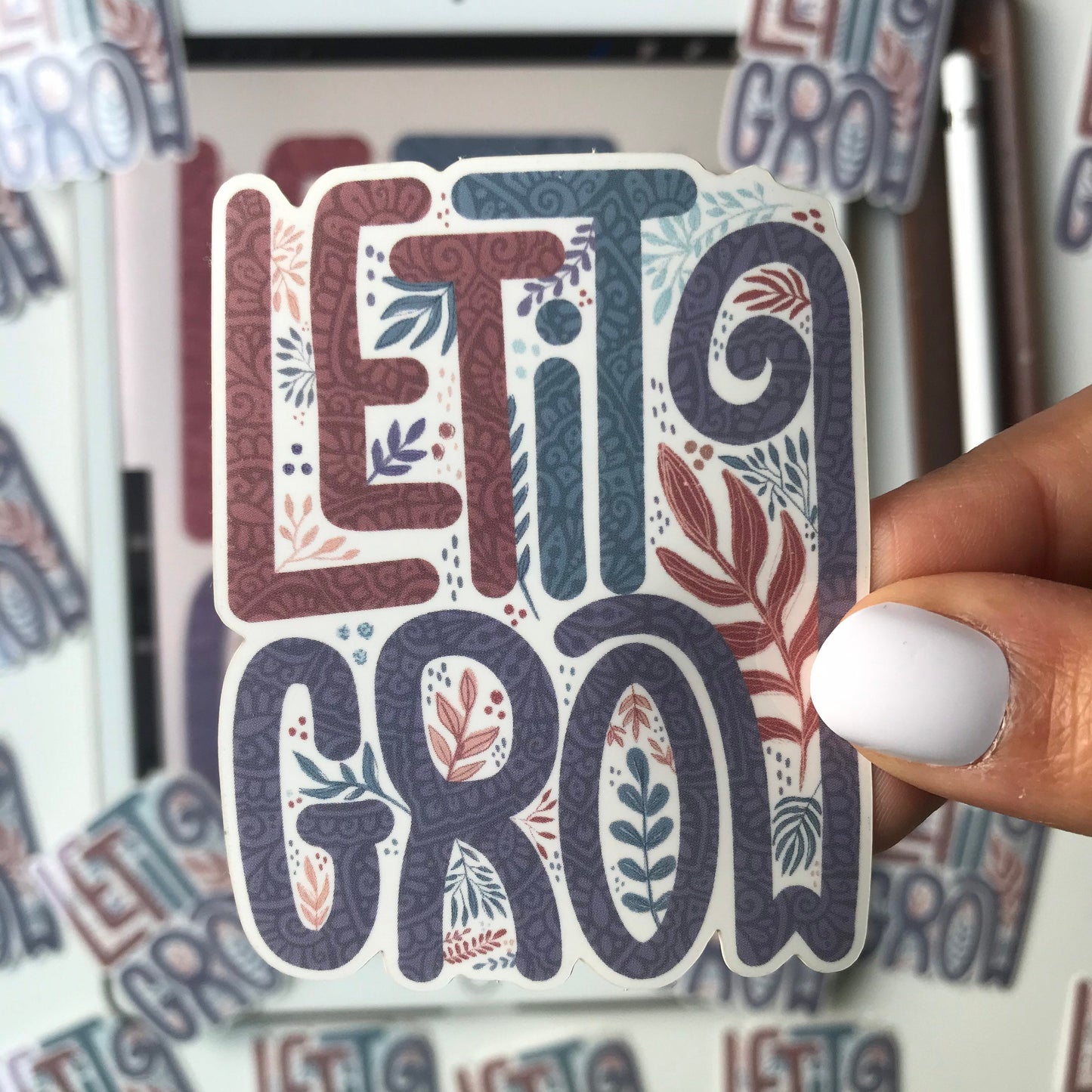 Let it grow mandala stickers