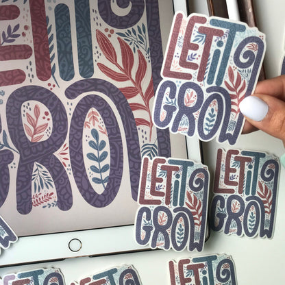 Let it grow mandala stickers