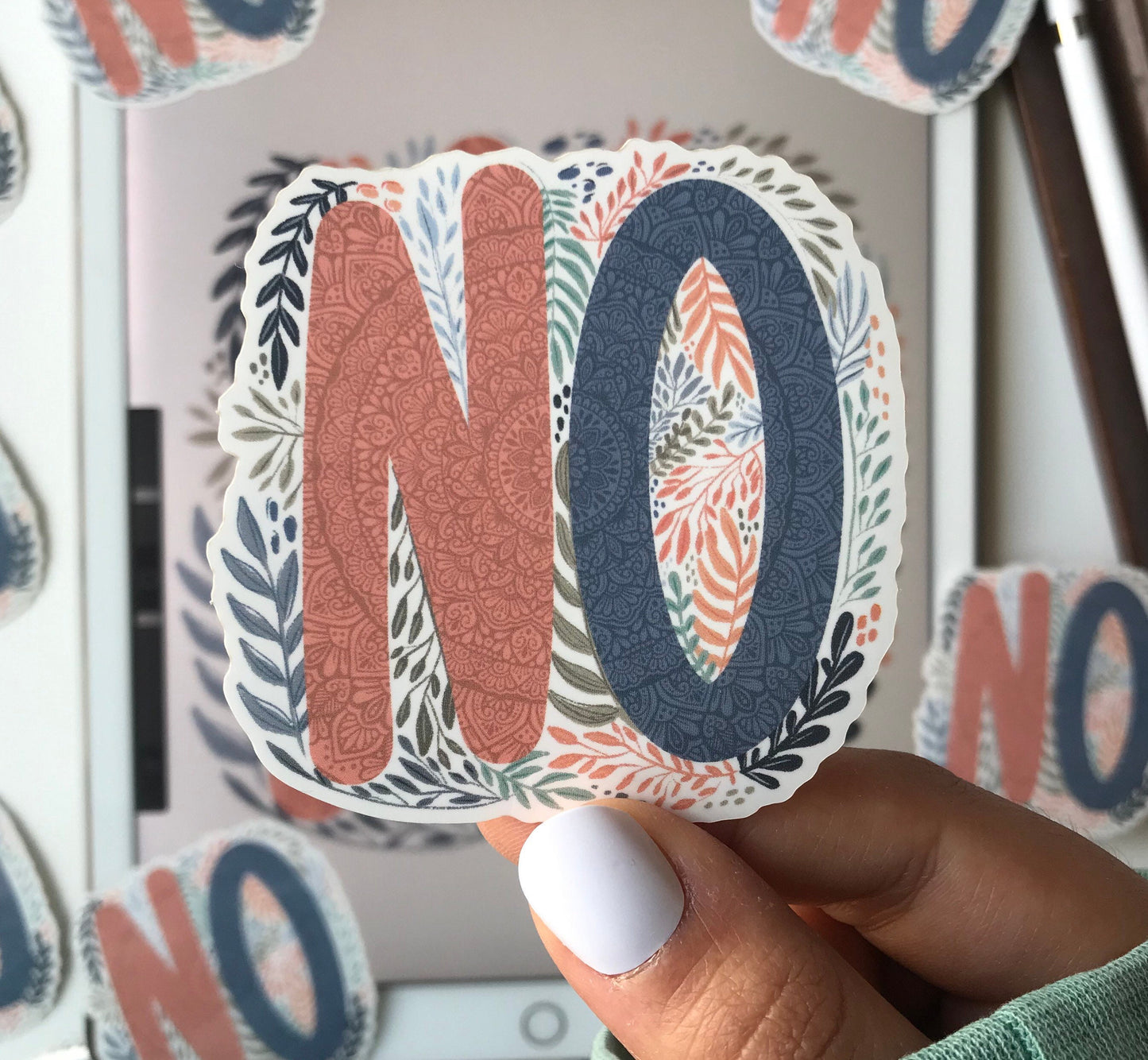 NO mandala sticker