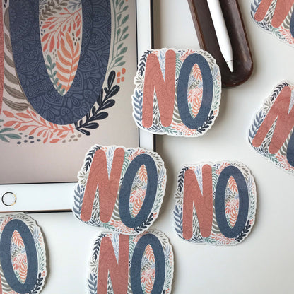 NO mandala sticker
