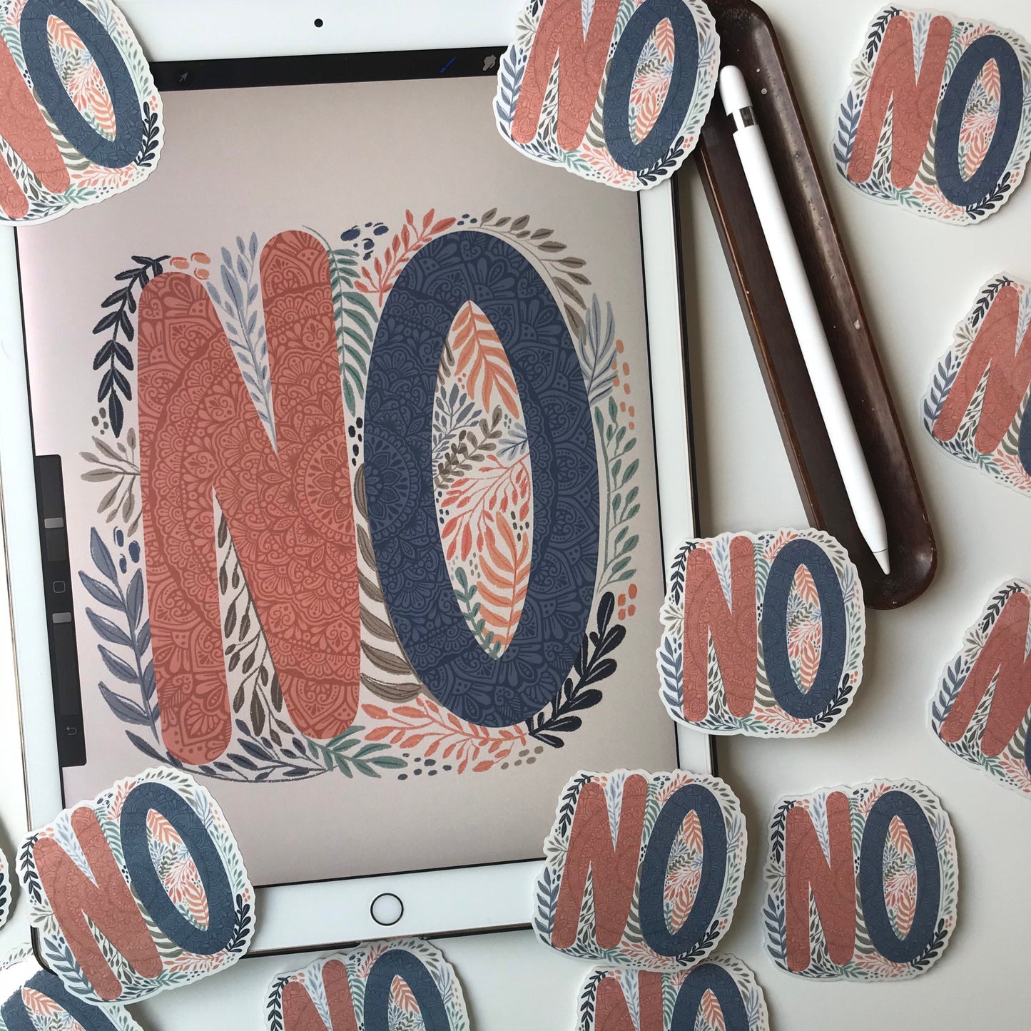 NO mandala sticker