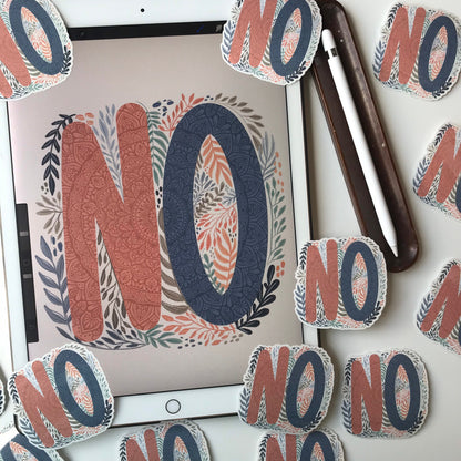 NO mandala sticker