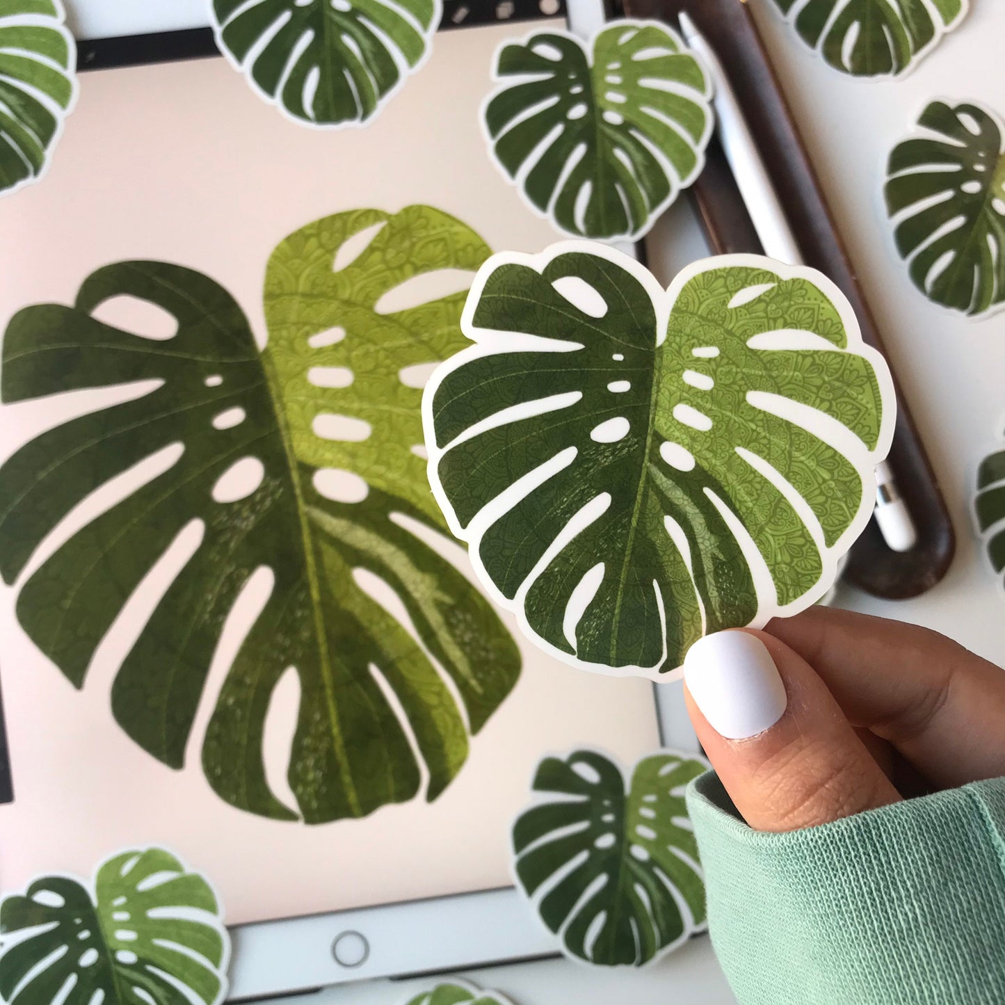 Mandala monstera  stickers