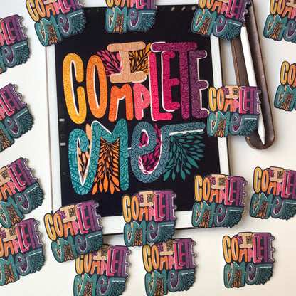 I complete me mandala Matte stickers