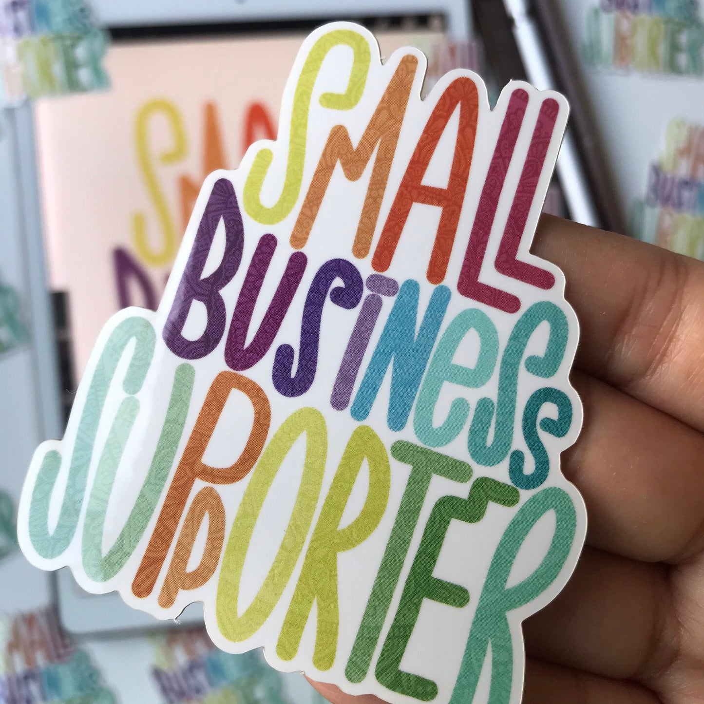 Small business supporter mandala stickers