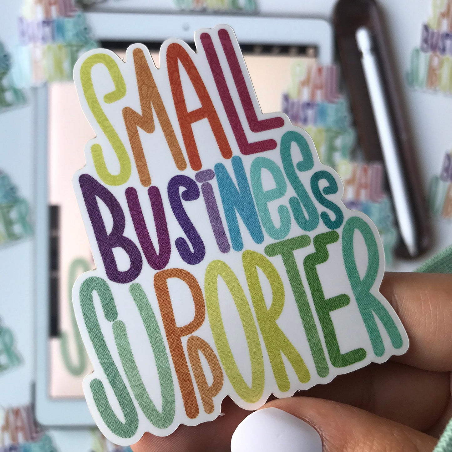 Small business supporter mandala stickers