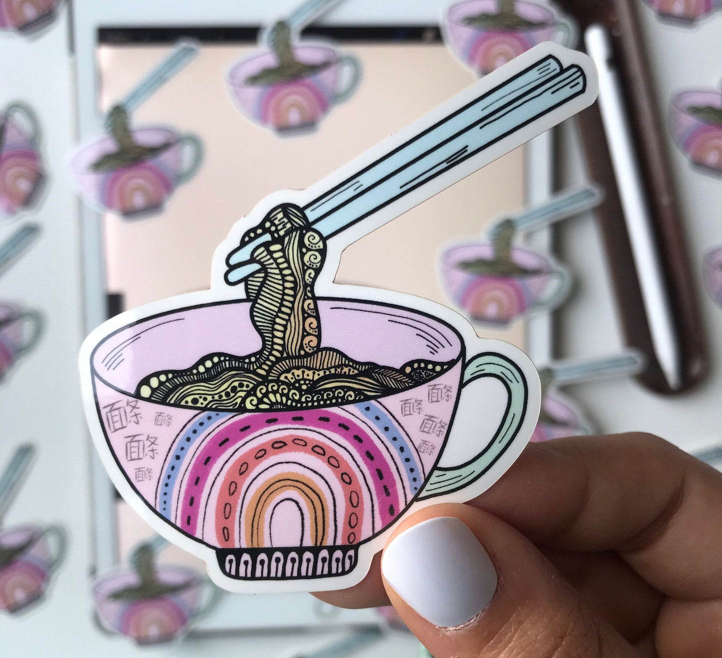 zentangle Noodles sticker