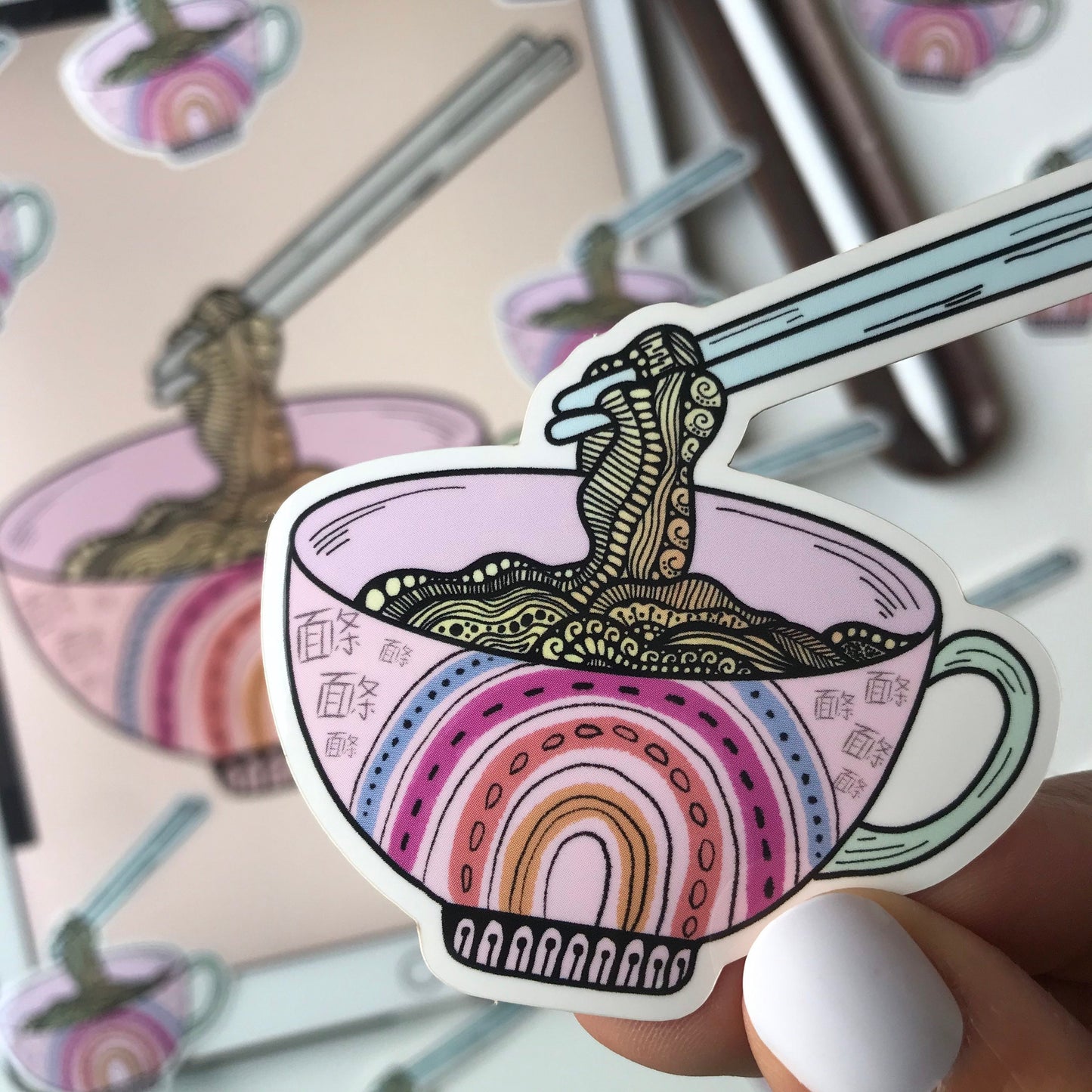 zentangle Noodles sticker