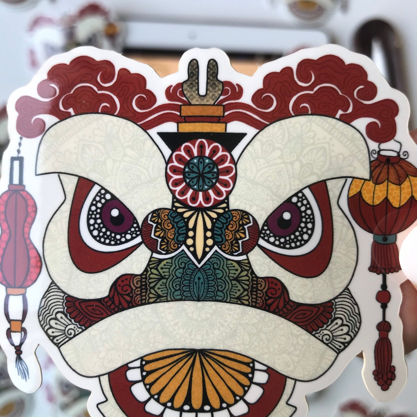 Dragon zentangle stickers