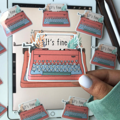 It’s fine type writer mandala stickers