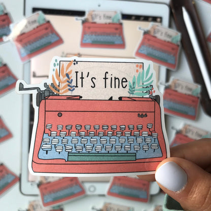 It’s fine type writer mandala stickers