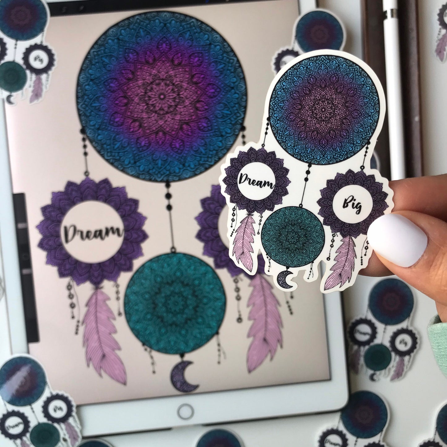 Dream catcher mandala sticker