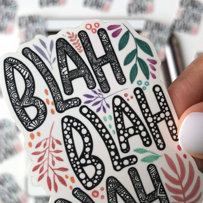 Blah blah blah zentangle waterproof stickers