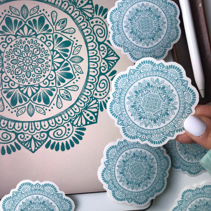 sketch mandala drawing sticker