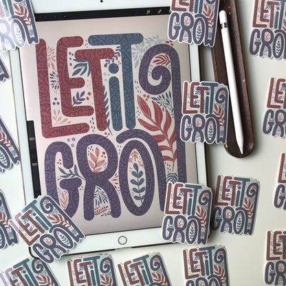 Let it grow mandala stickers