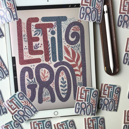Let it grow mandala stickers
