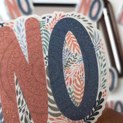 NO mandala sticker