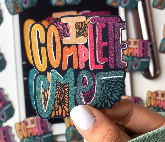 I complete me mandala Matte stickers