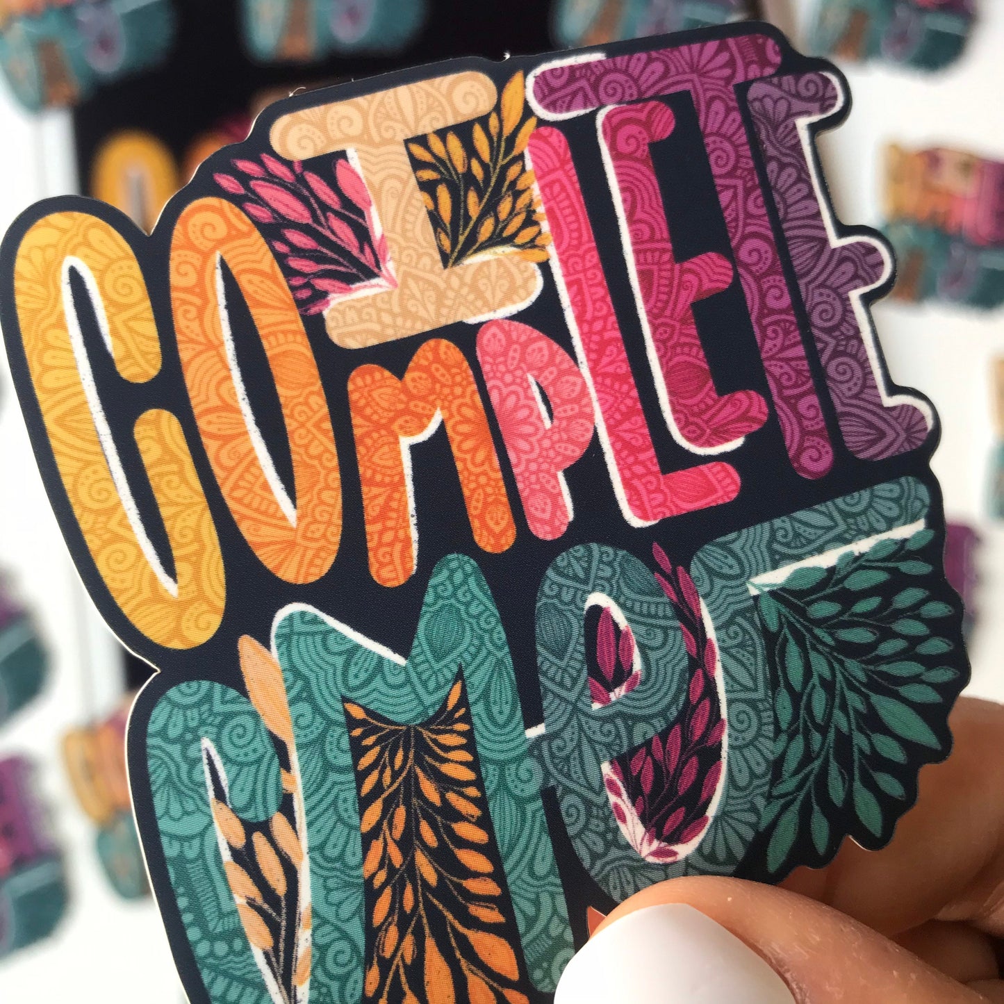 I complete me mandala Matte stickers