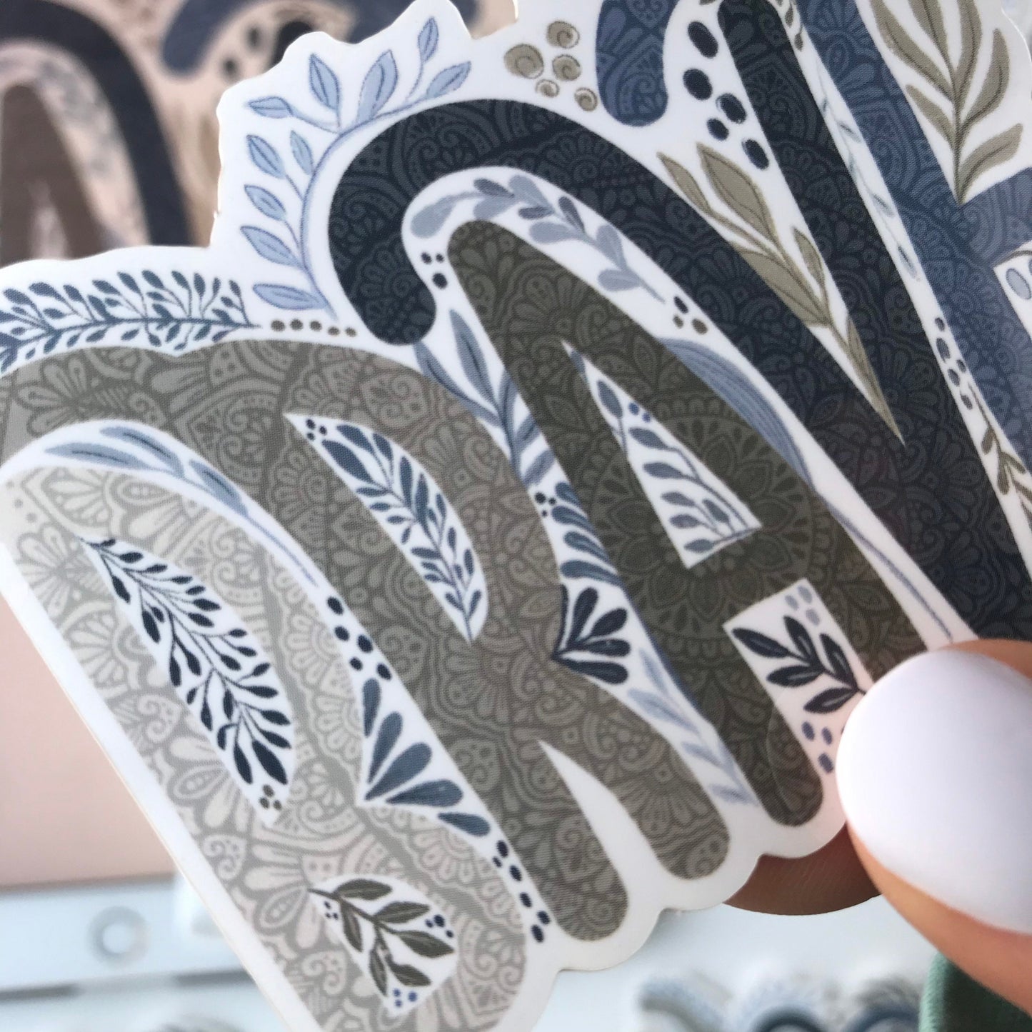 Brave word mandala stickers