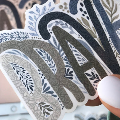 Brave word mandala stickers