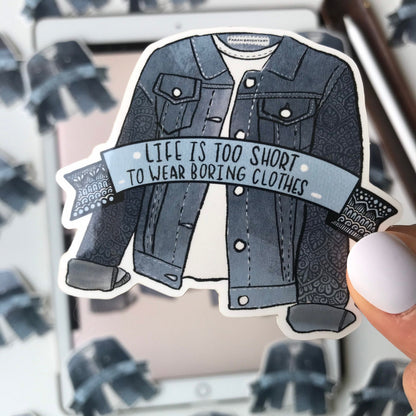 Jean jacket mandala  sticker