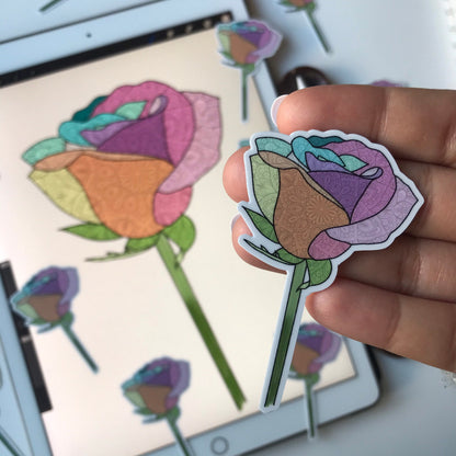 Mandala pastel rose  stickers