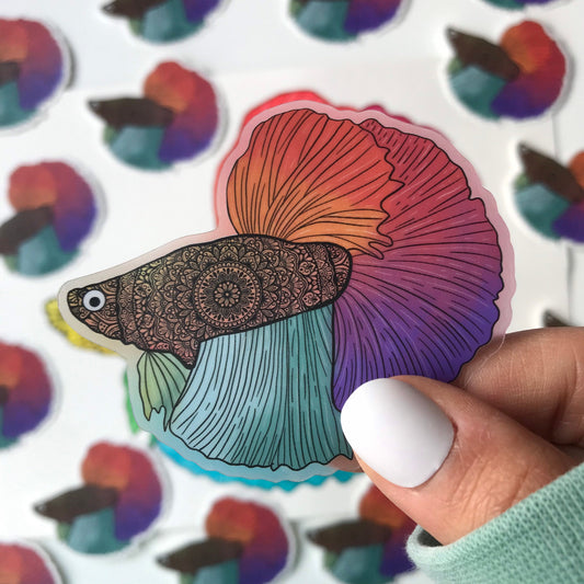 Mandala Betta fish  stickers