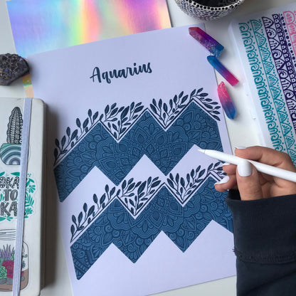 Mandala zodiac signs prints