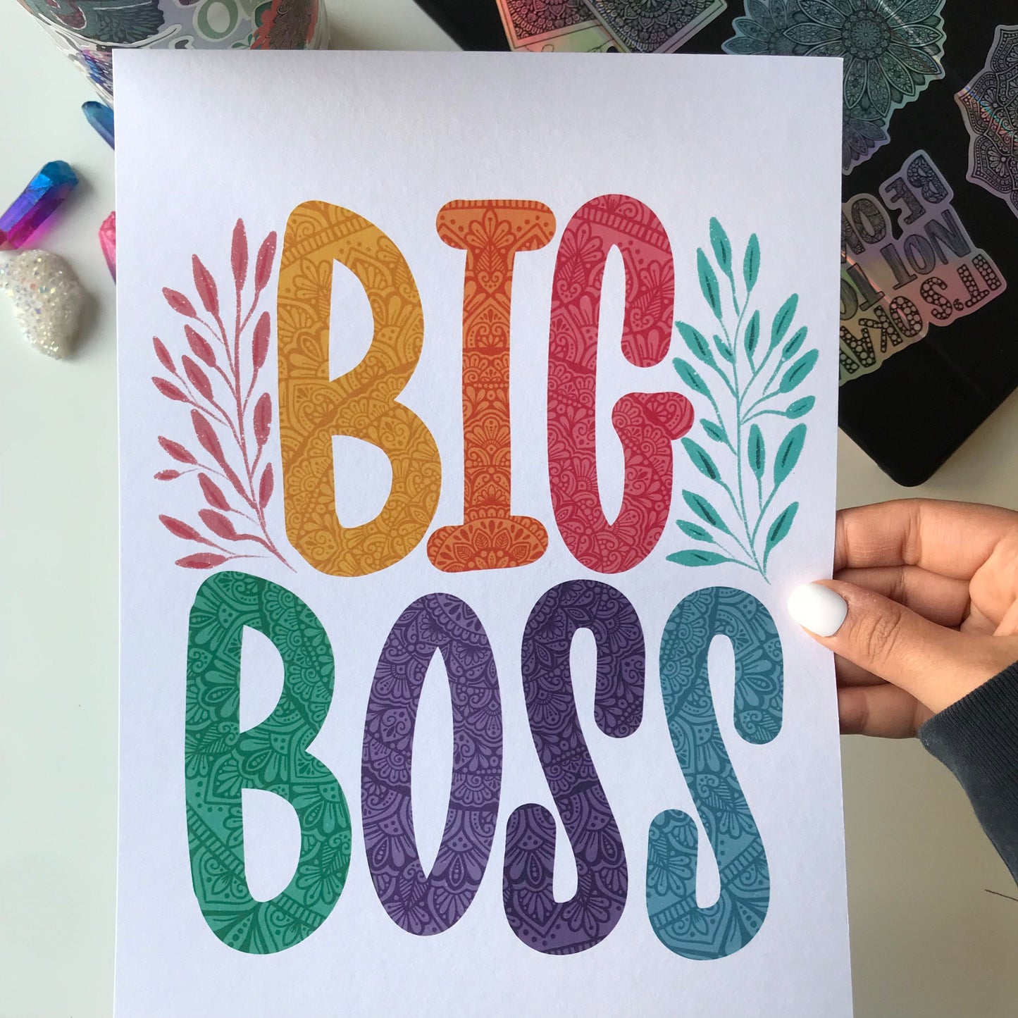 Big boss mandala print
