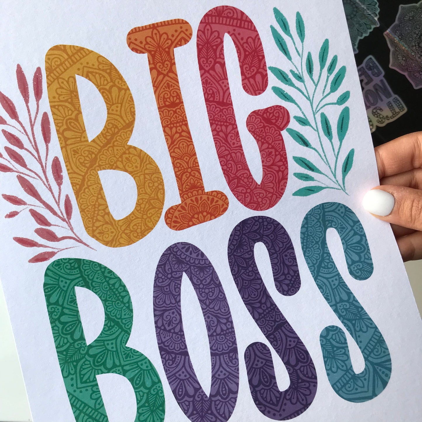 Big boss mandala print