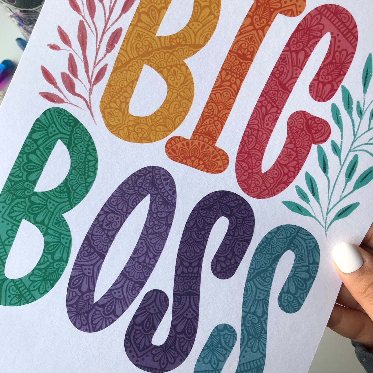 Big boss mandala print