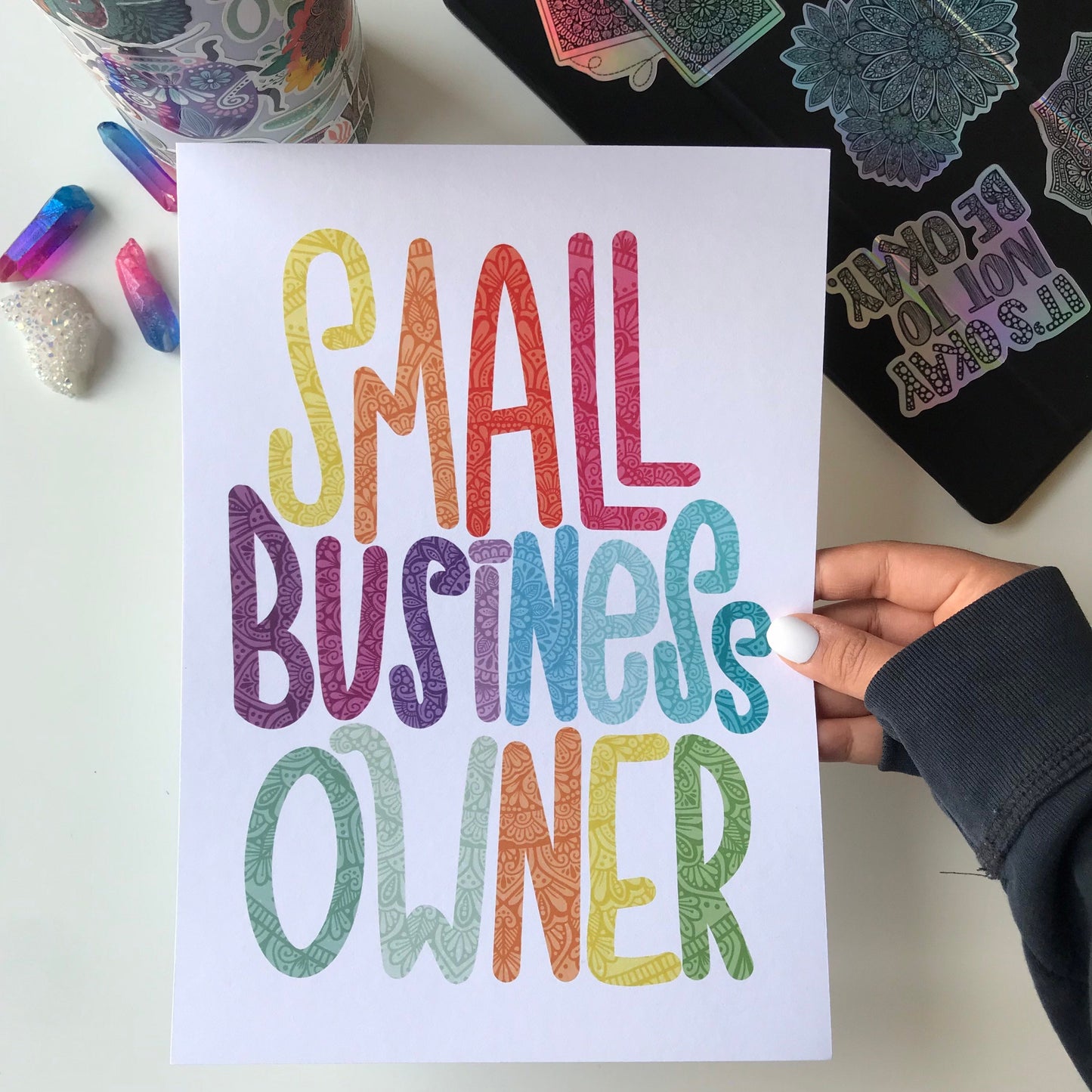 Small business owner print- mandala small business owner print
