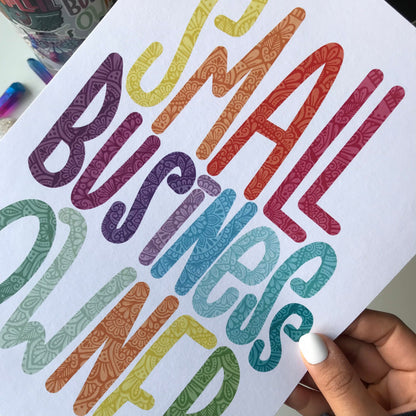 Small business owner print- mandala small business owner print