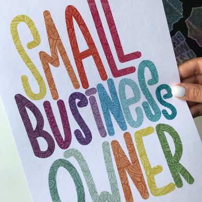 Small business owner print- mandala small business owner print